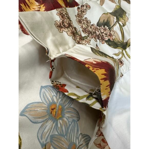 Window valances curtains white floral cotton luxury pottery barn style 78x19 - Picture 6 of 16